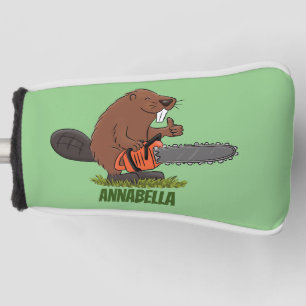 Funda Para Palo De Golf Un castor gracioso con humor de personalizado de l