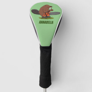 Funda Para Palo De Golf Un castor gracioso con humor de personalizado de l