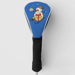 Funda Para Palo De Golf Un Hombre De Nieve Aburrido En Una Llanta