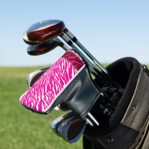 Funda Para Palo De Golf Un intrincado patrón floral en rosa y blanco, arte