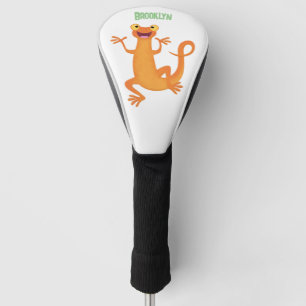 Funda Para Palo De Golf Un naranja alegre y lindo bailando