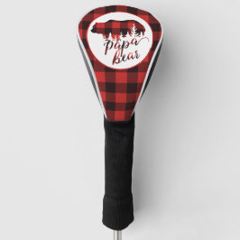 Funda Para Palo De Golf Un Papa rústico con una placa de búfalo roja y neg