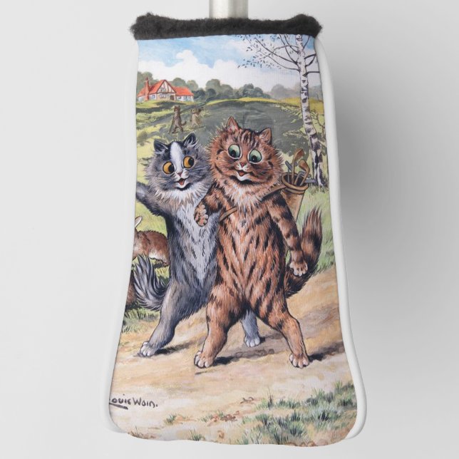 Funda Para Palo De Golf Un partido de golf, Louis Wain (Girar 90)