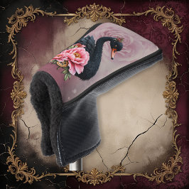 Funda Para Palo De Golf Un toque de rosa y brillo de cisne.