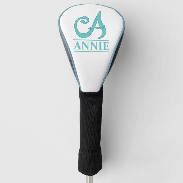 Funda Para Palo De Golf Una funda de cabeza de palo de golf monogramada (Anverso)