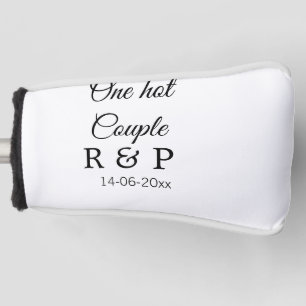 Funda Para Palo De Golf Una letra inicial de nombre de pareja caliente tex