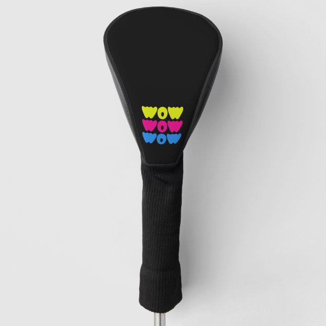 Funda Para Palo De Golf Una mujer divertida y colorida que dice amarillo r (Anverso)