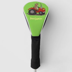 Funda Para Palo De Golf Una vaca feliz y linda conduciendo a un personaliz
