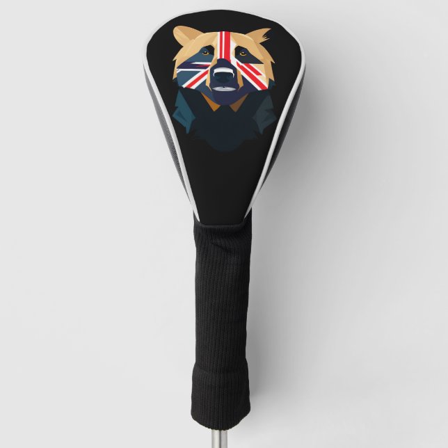Funda Para Palo De Golf Union Jack Bear (Anverso)