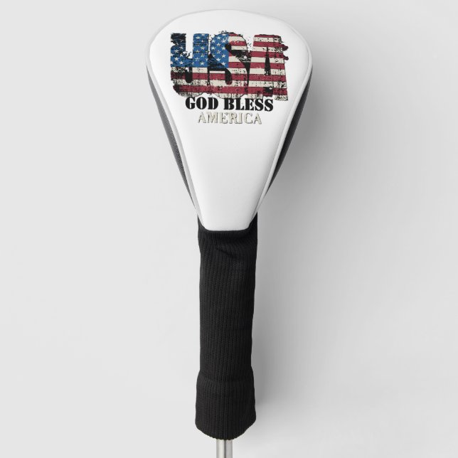 Funda Para Palo De Golf USA God Bless America (Anverso)