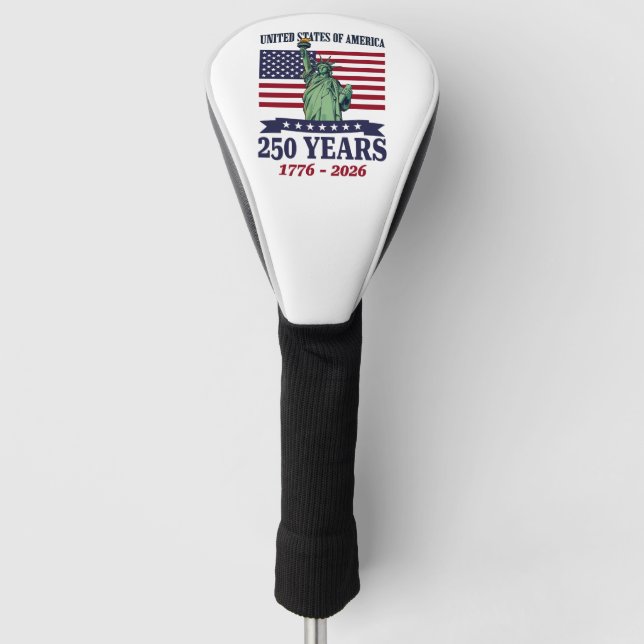 Funda Para Palo De Golf USA Statue of Liberty 250 Years 1776-2026 (Anverso)
