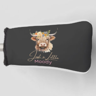 Funda Para Palo De Golf Vaca Altura Un Poco Malhumorada Flor Vaca Granja
