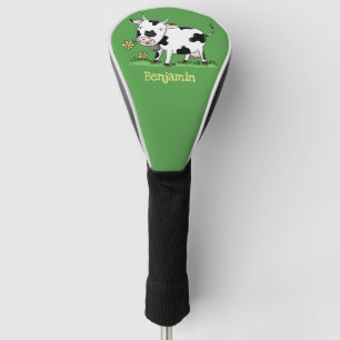 Funda Para Palo De Golf Vaca corta en ilustracion personalizado de campo v