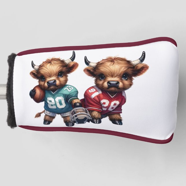 Funda Para Palo De Golf Vacas de la región montañosa y fútbol (Anverso)