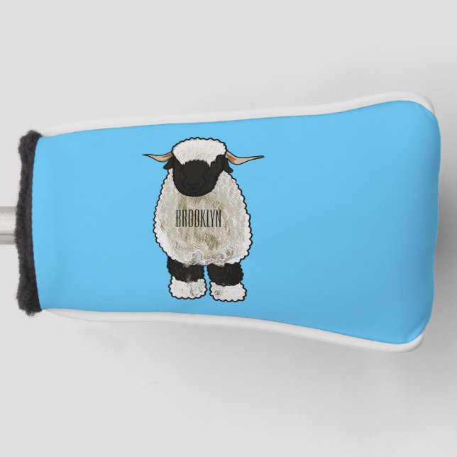 Funda Para Palo De Golf Valais Blacknose ilustracion personalizado ovino (Anverso)