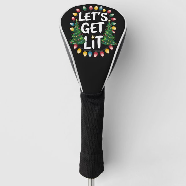 Funda Para Palo De Golf Vamos a hacer que Navidades graciosos tomen luces  (Anverso)