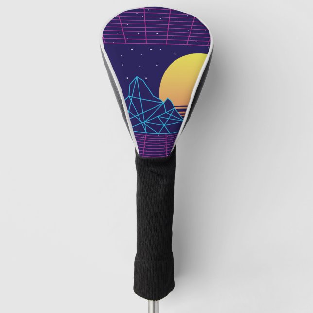Funda Para Palo De Golf Vaporwave Sunset (Anverso)