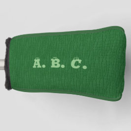 Funda Para Palo De Golf verde básico con monograma verde salado