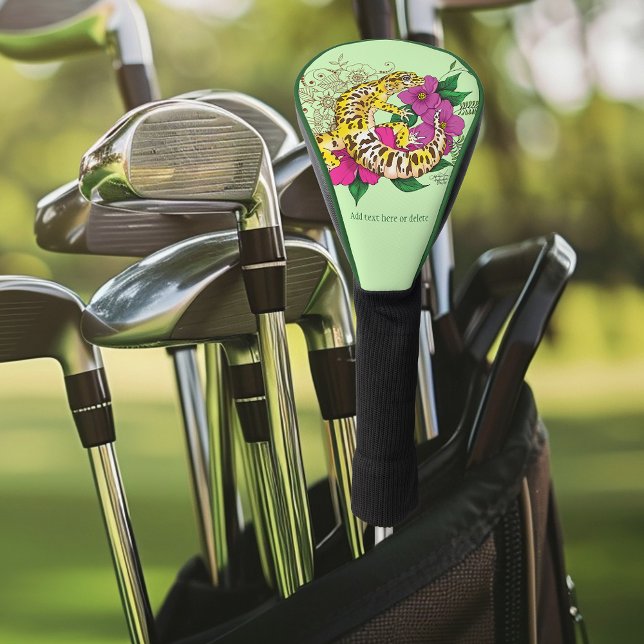 Funda Para Palo De Golf Verde Gecko Amarillo Leopardo (Subido por el creador)