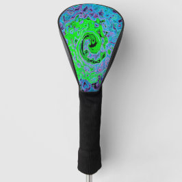 Funda Para Palo De Golf Verde Lima Groovy Abstracto Retro Torbellino Líqui