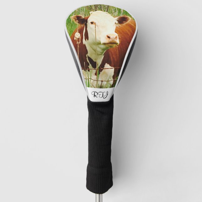 Funda Para Palo De Golf Verde marrón de vaca suave (Anverso)