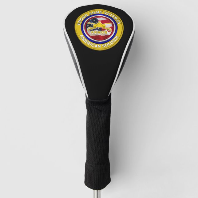 Funda Para Palo De Golf Veterano del ejército orgulloso (Anverso)