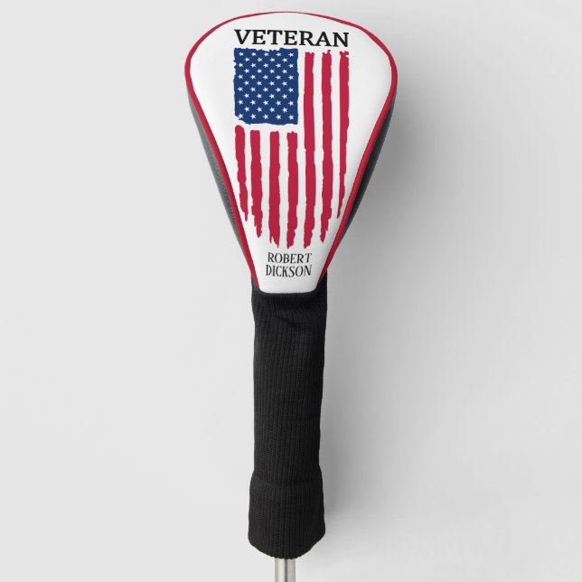 Funda Para Palo De Golf Veterano militar de los Estados Unidos (Anverso)