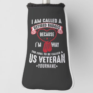 Funda Para Palo De Golf Veterano soldado retirado de Humor de Estados Unid