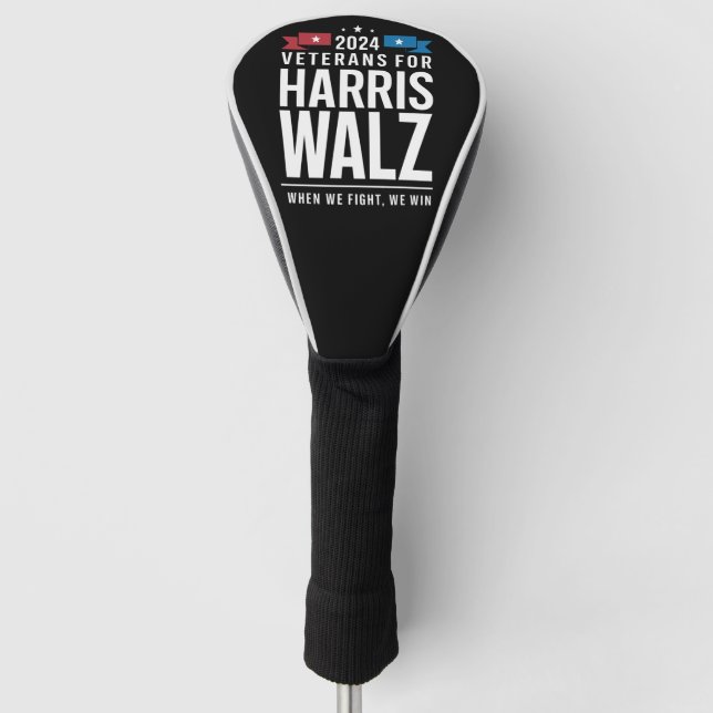 Funda Para Palo De Golf Veteranos De Harris Walz 2024 (Anverso)