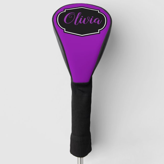 Funda Para Palo De Golf Vibrante, audaz morado personalizado (Anverso)