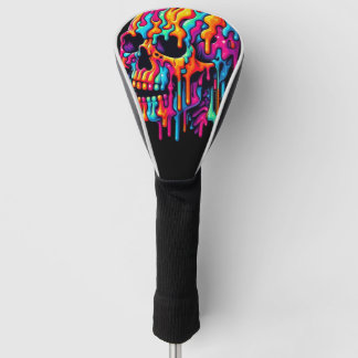 Funda Para Palo De Golf Vibrante Skull Psicodélico