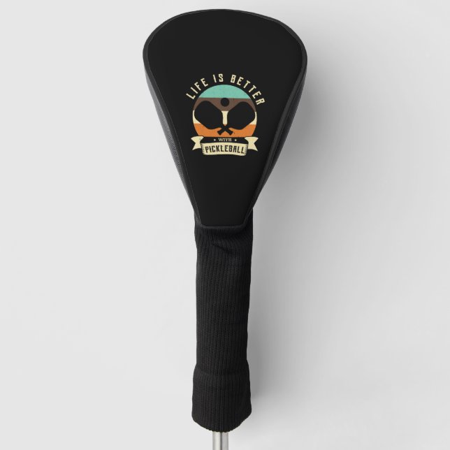 Funda Para Palo De Golf Vida Con Jubilación Irónica De Pickleball (Anverso)