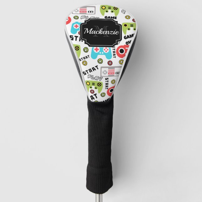 Funda Para Palo De Golf Videojuego retro (Anverso)