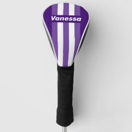 Funda Para Palo De Golf Viñedo Retro Franja de Alfiler con Nombre