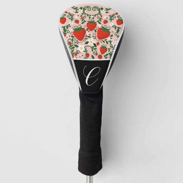 Funda Para Palo De Golf Vinos florales rosados y rojos Fresa Cubierta (Anverso)