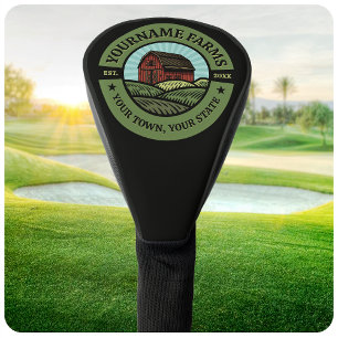 Funda Para Palo De Golf Vintage Barn AÑADIR NOMBRE País Granjero Cultivo