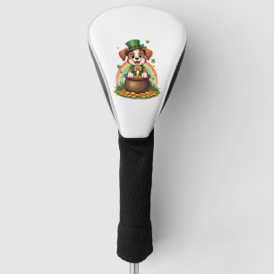 Funda Para Palo De Golf Vintage Cachorro Lucky Leprechaun Arcoíris Olla de