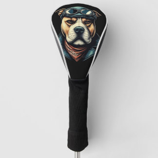 Funda Para Palo De Golf Vintage Pitbull Biker