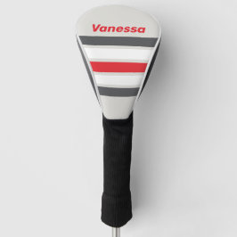 Funda Para Palo De Golf Vintage Split Wingtip a través de rayas con nombre