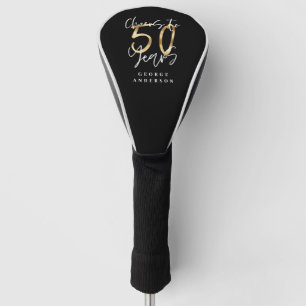 Funda Para Palo De Golf vitoreo a 50 años negro y oro moderno