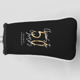 Funda Para Palo De Golf vítores a 50 años de negro y oro moderno
