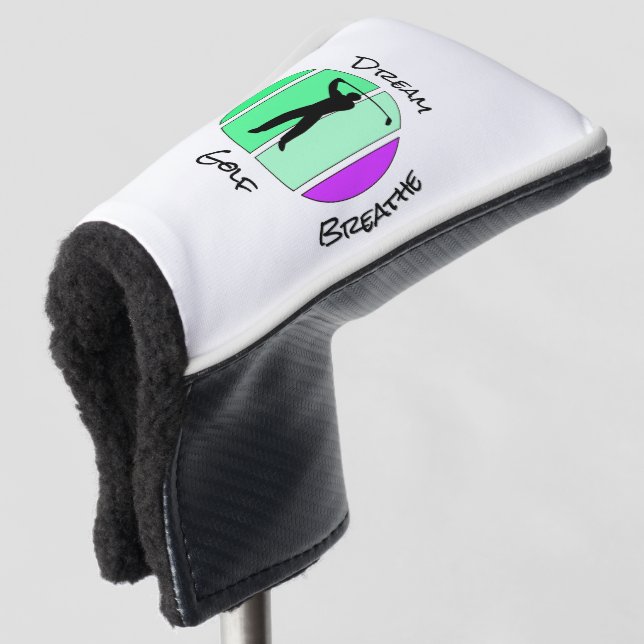 Funda Para Palo De Golf Vive, sueña, respira golf (Anverso 3/4)