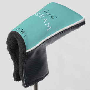 Funda Para Palo De Golf Viviendo el onograma sueño turquesa