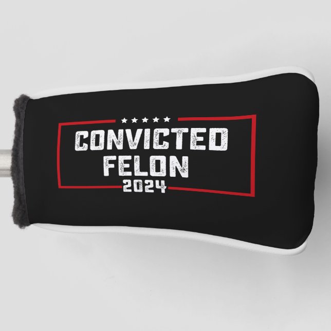 Funda Para Palo De Golf Voto por el convicto Felon Pro Trump 2024 (Anverso)