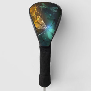 Funda Para Palo De Golf Vuelo de libélula luminosa verde