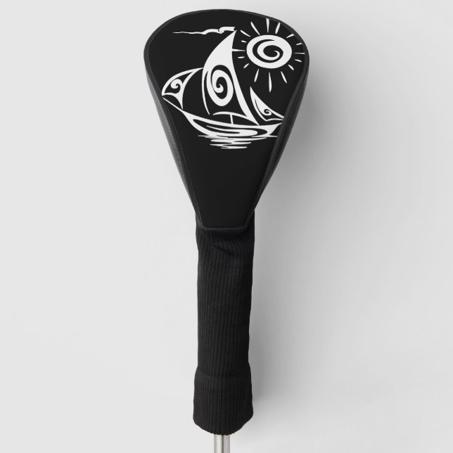 Funda Para Palo De Golf Whimsical Lazy Sailboat (Anverso)