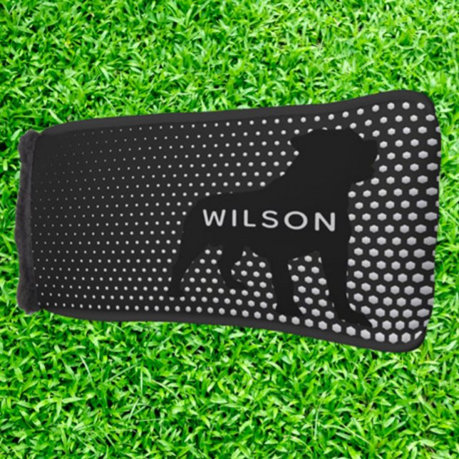 Funda Para Palo De Golf  WHITE Rottweiler PUTTER (Protect your clubs with the WHITE Rottweiler PUTTER Golf Head Cover)