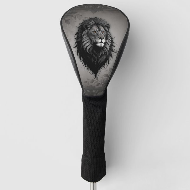 Funda Para Palo De Golf Wild Grace: impresionante retrato de un león (Anverso)