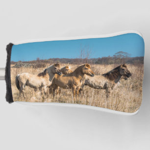 Funda Para Palo De Golf Wild Konik ponies Wicken Fen Cambridgeshire UK