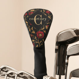 Funda Para Palo De Golf William Morris Red Gold Poppy Monogram